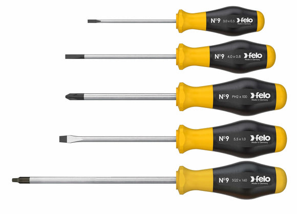 Felo 90095348 Screwdriver set SL/PH/SQ, 5pcs