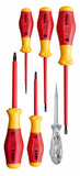 Felo 91396198 VDE Insulated No. 9 Slotted/Phillips Screwdriver Set, 6 Pieces