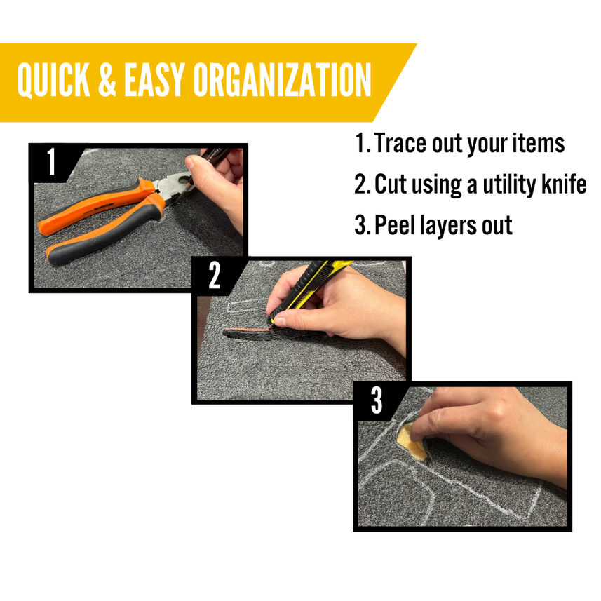 DEWALT DWST08330 - TOUGHSYSTEM 2.0 Three-Drawer Unit - Kaizen Inserts