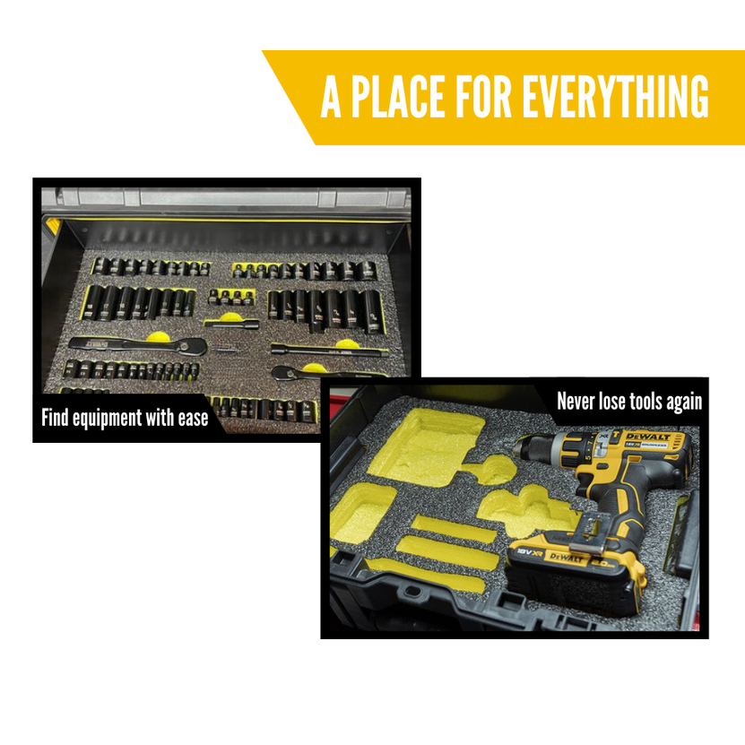 DEWALT DWST08330 - TOUGHSYSTEM 2.0 Three-Drawer Unit - Kaizen Inserts