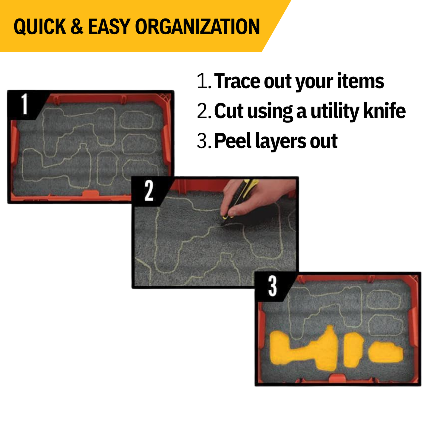 DeWalt Tough System DS100 - Organizer - Kaizen Inserts