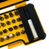 Felo 02073016 Bit set HEX/XZN/TX TR/TS/Tri/SPANNER/CLUTCH/BH with ERGONIC handle and bit holder in case, 30 pcs