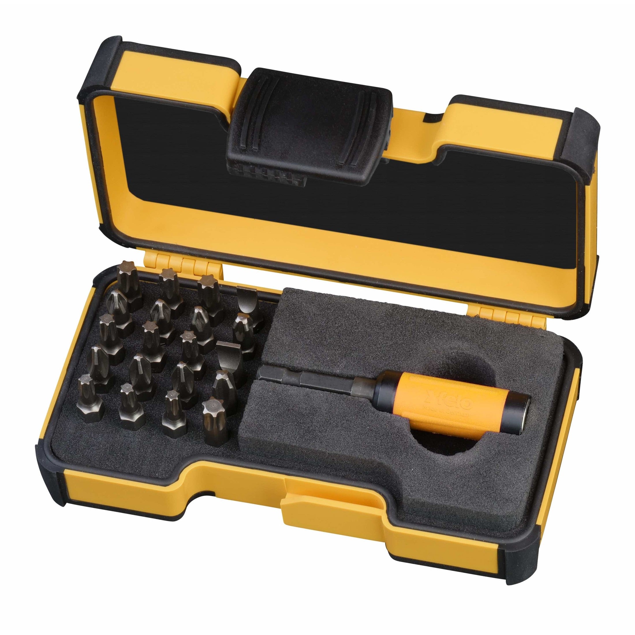 Felo 02082136 Bit set SL/PZ/PH/TX with bit holder STAR in case, 21 pcs ...