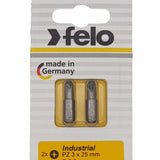 Felo 02103036 Cross bit PZ 3X25, Industrial series, 2 pcs in blister