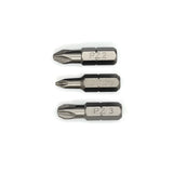 Felo 02193216 Pozidriv #1, Pozidriv #2, Pozidriv #3 x 25 mm Bit Set, 3 Pieces