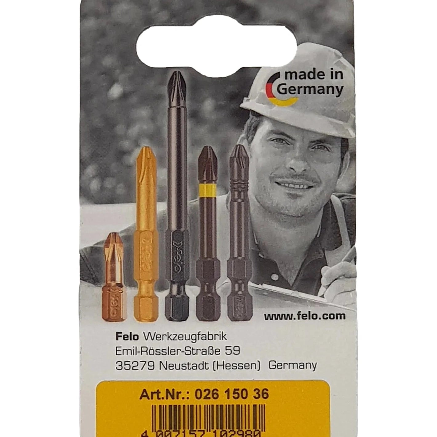 Felo 02615036 Torx T15 x 25 mm Bits - 2 Pieces