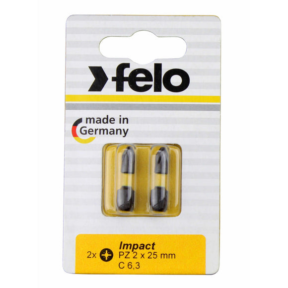 Felo 02615241 Torx T15 x 25 mm Impact Bit - 2 Pieces, Carded