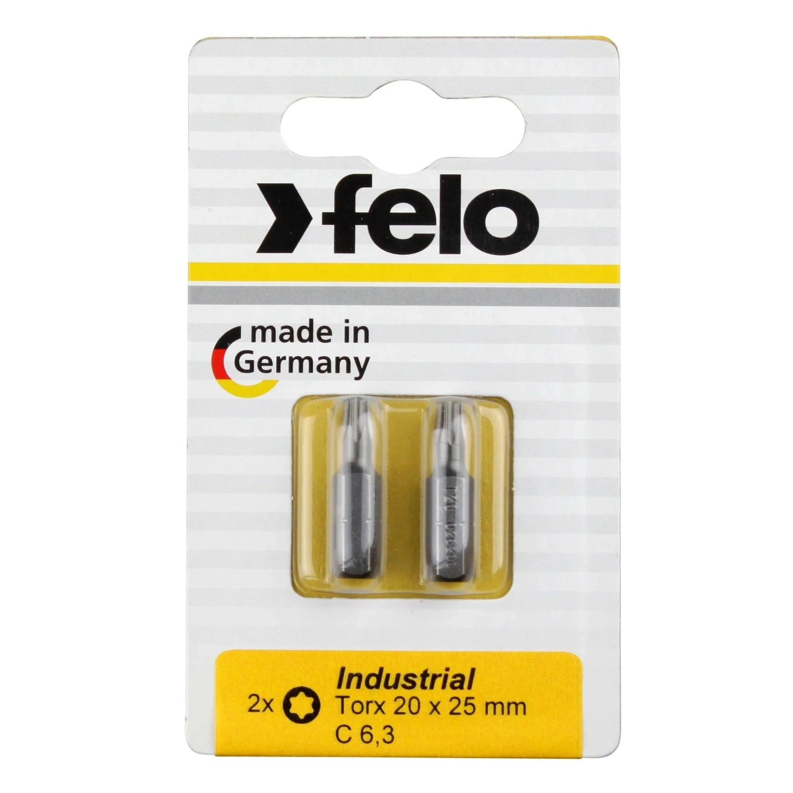 Felo 02620036 Torx T20 x 25 mm Bits - 2 Pieces