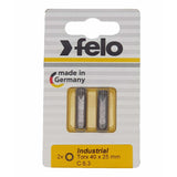 Felo 02640036 Torx T40 x 25 mm Bits - 2 Pieces