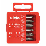Felo 03292716 Bit set SL/H +/- Industrial 70 mm in case, 6 pcs