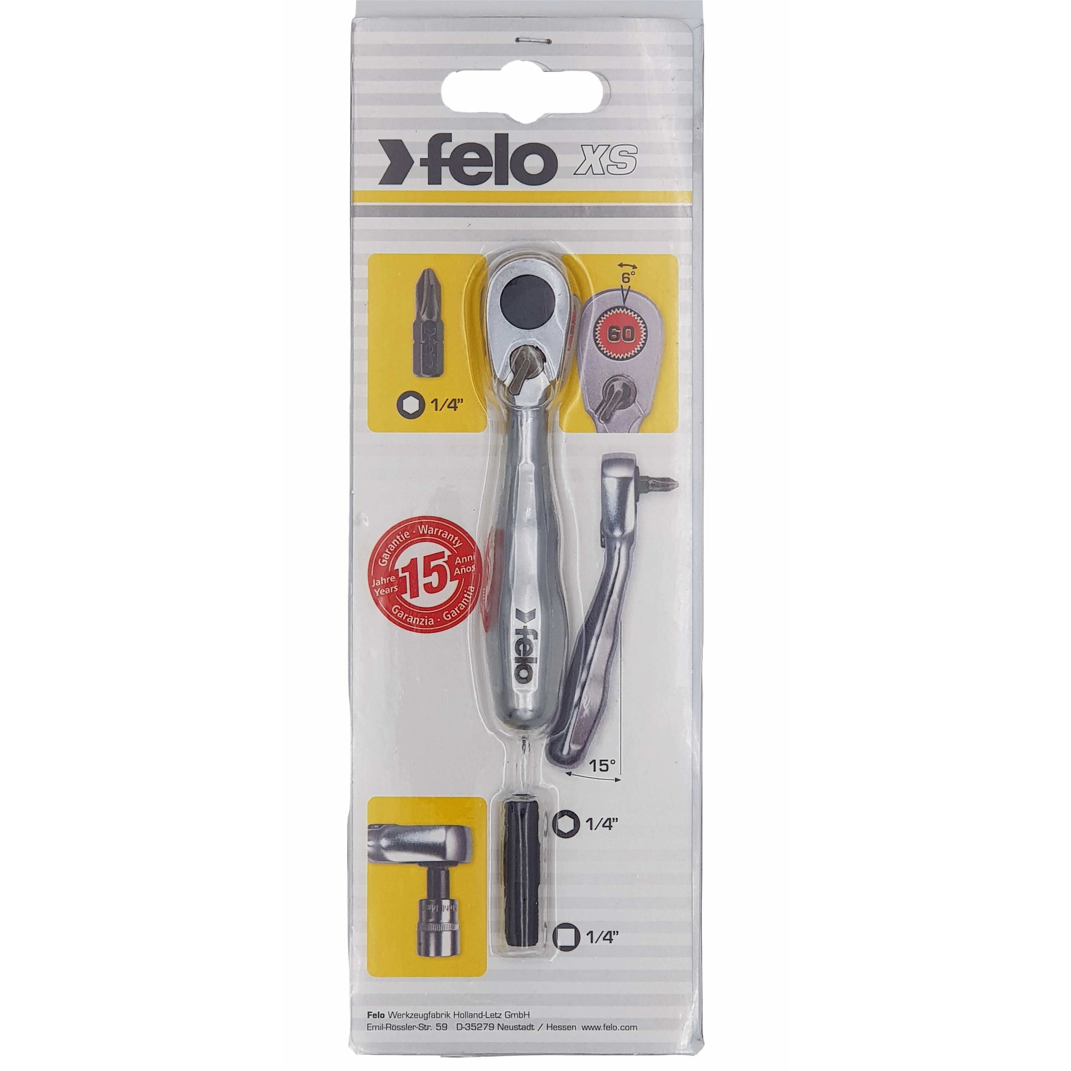 Felo 05763501 Full metal Mini ratchet 1/4