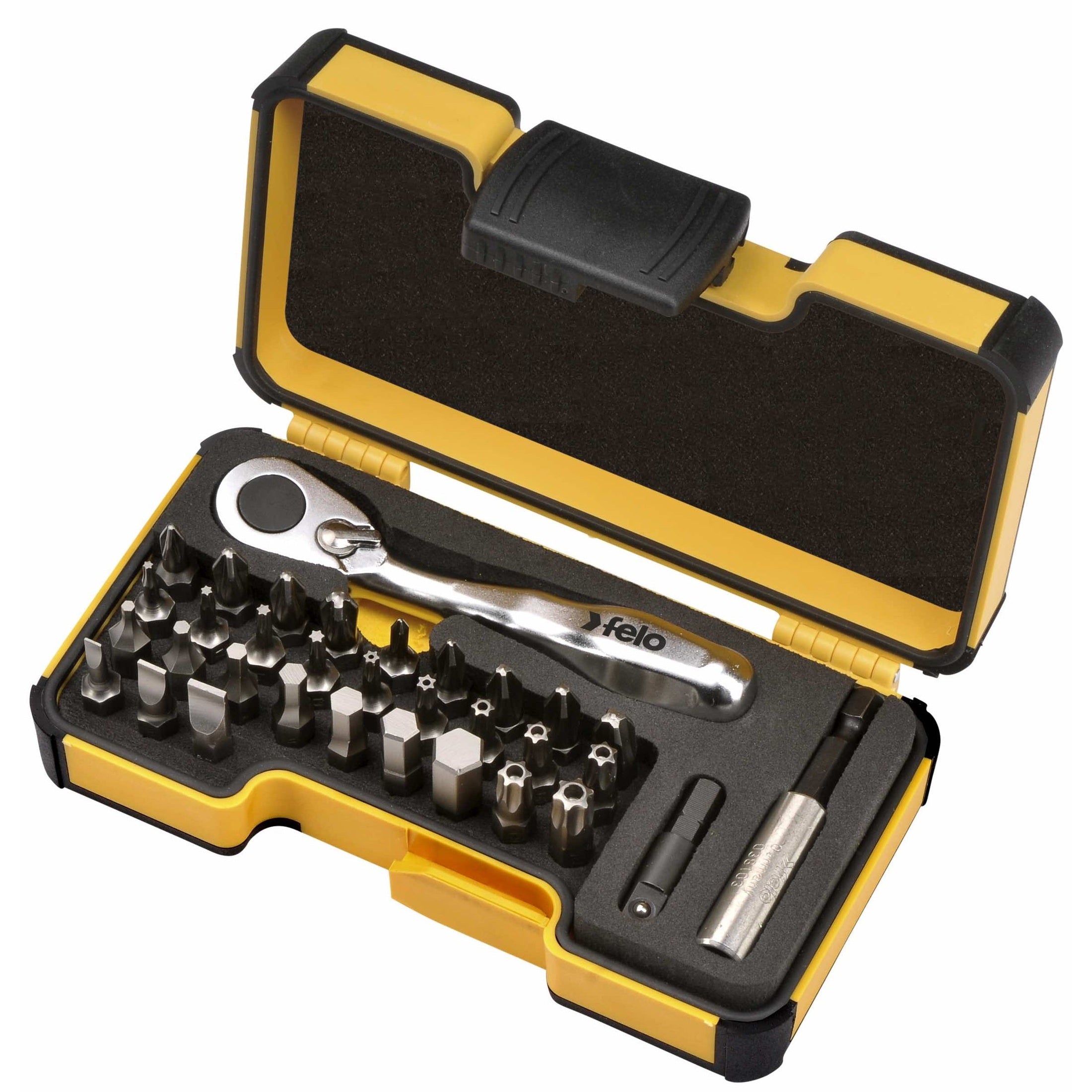 Felo 05773306 XS Box SL, Hex, PH, PZ, TX Bits Mini Ratchet, Bit Holder ...