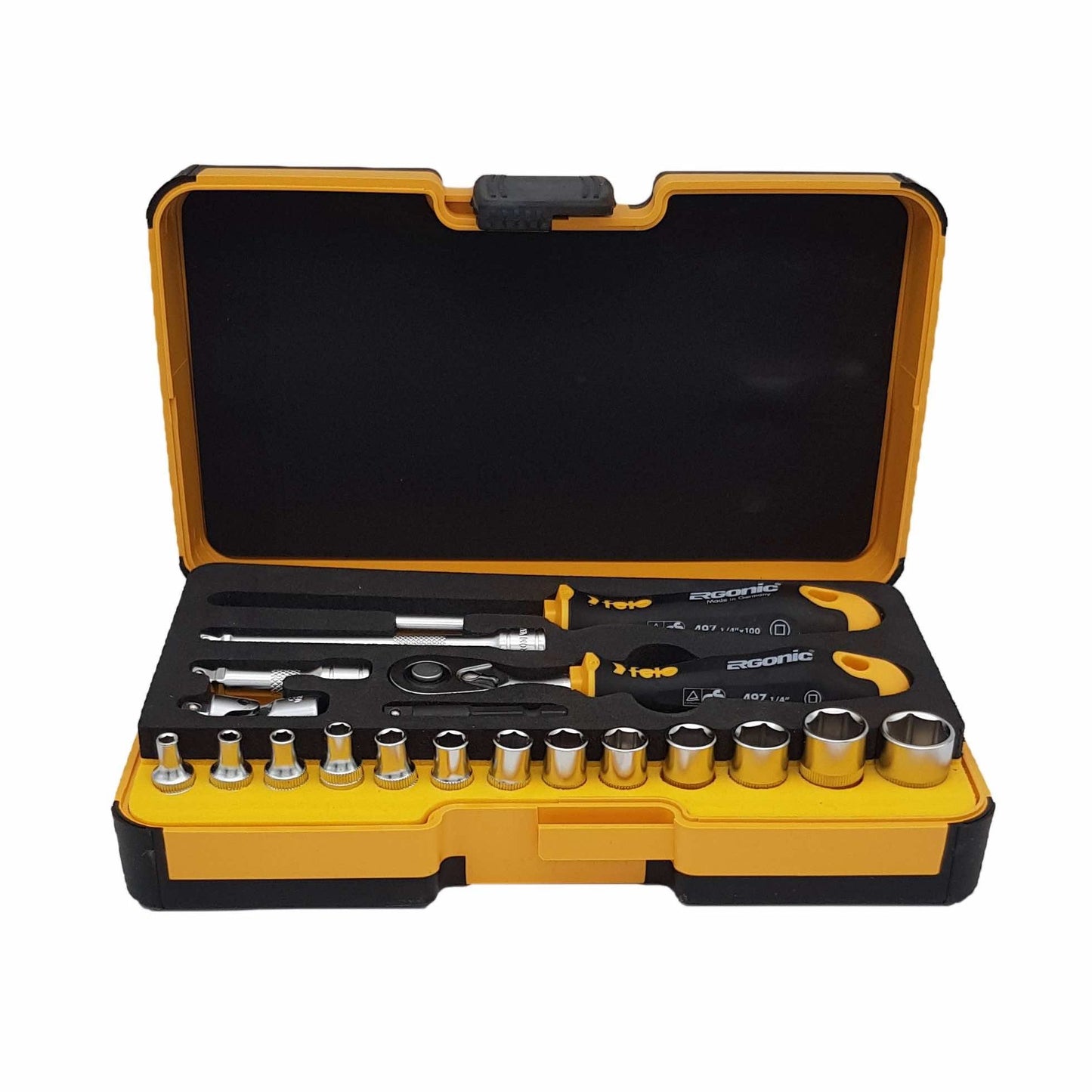 Felo 05781956 R-GO Box Sockets, Ergonic Ratchet - 19pc