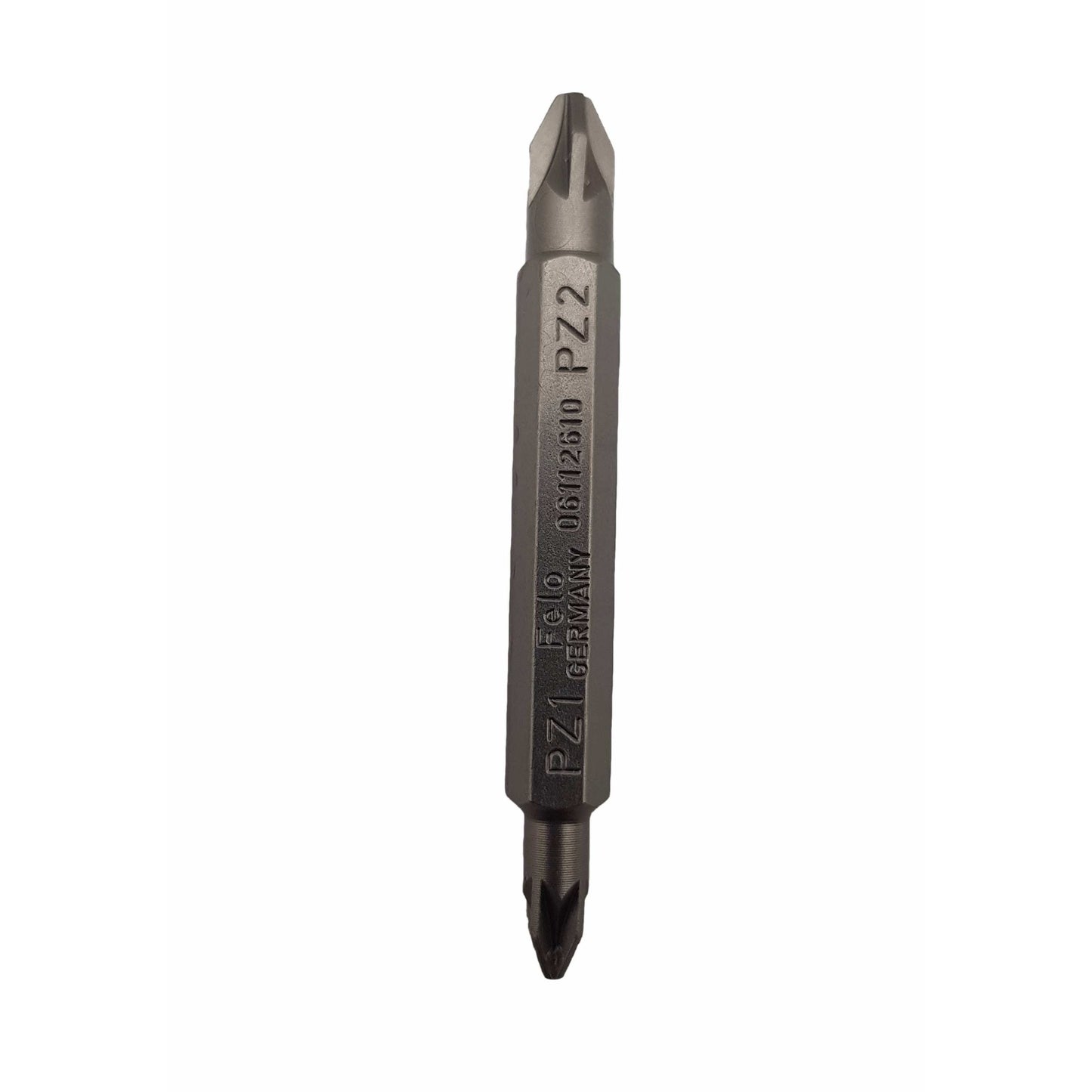 Felo 06112610 Reversible Industrial Bit, Pozidriv PZ 1 - PZ 2 x 60 mm