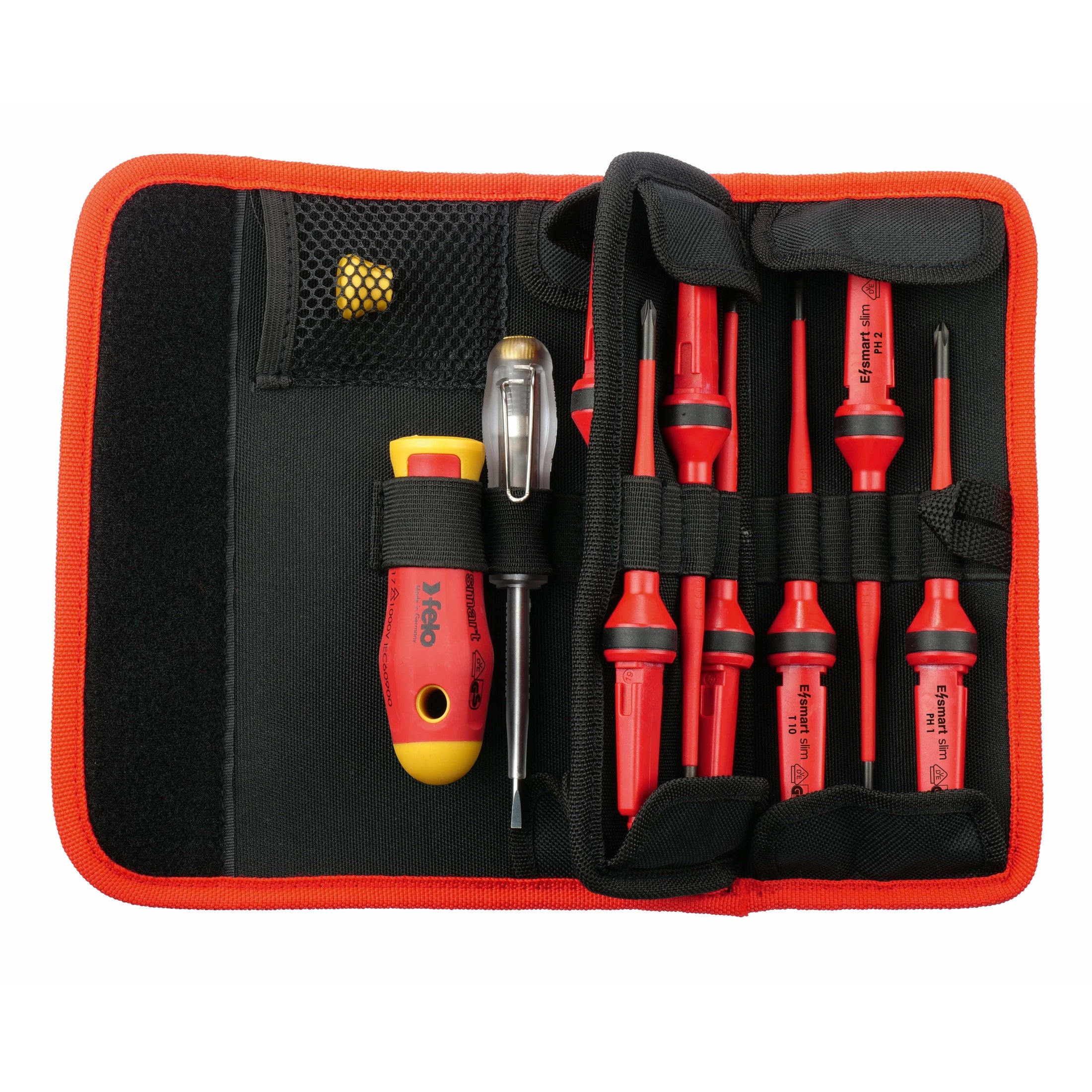 Felo 06381204 Belt bag E-smart slim VDE 13 pcs. SL/PH/PZ/TORX – KCI Tools