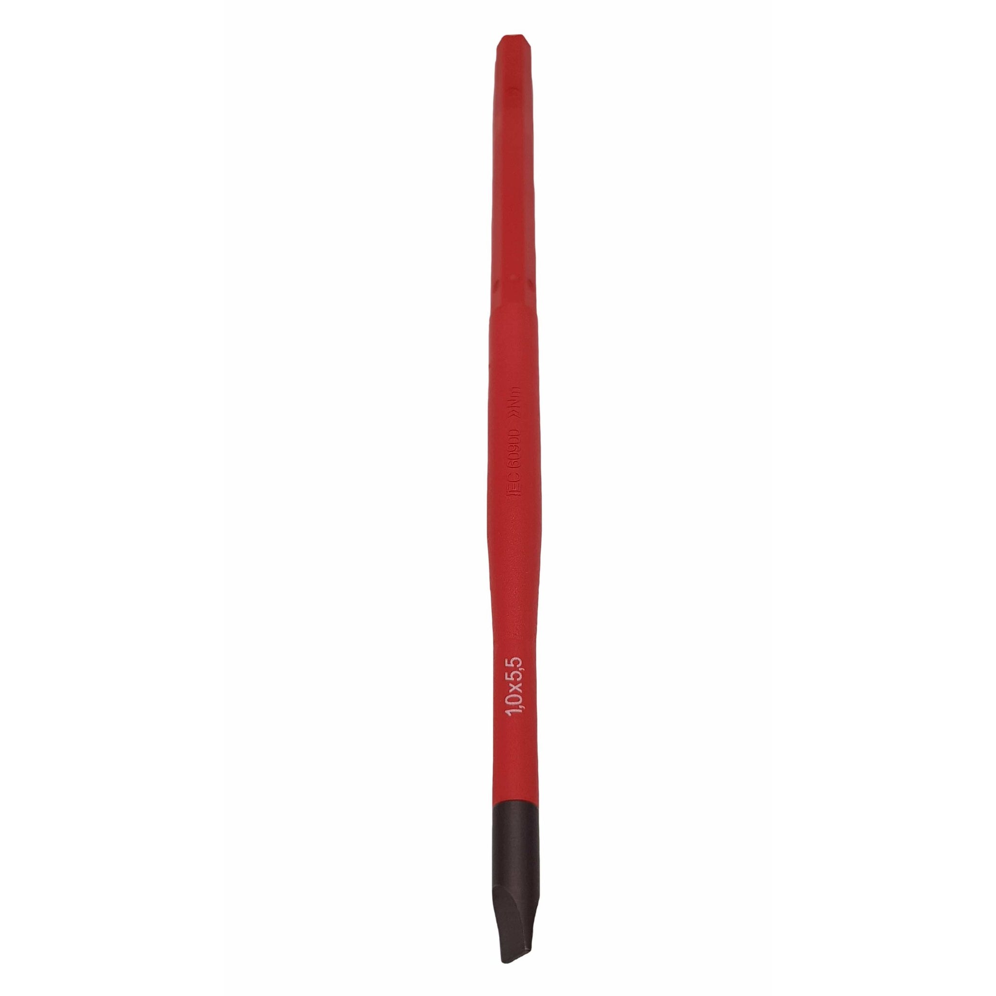Felo 10055494 VDE Insulated Slim Blade for Torque Limiting Handle, Slotted SL 5.5 x 1.0 x 170 mm