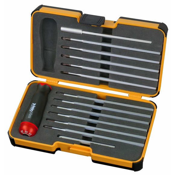 Felo 10099316 Torque adjustable screwdriver NM series 3.0–5.4 Nm with a set of bits, 12 pcs