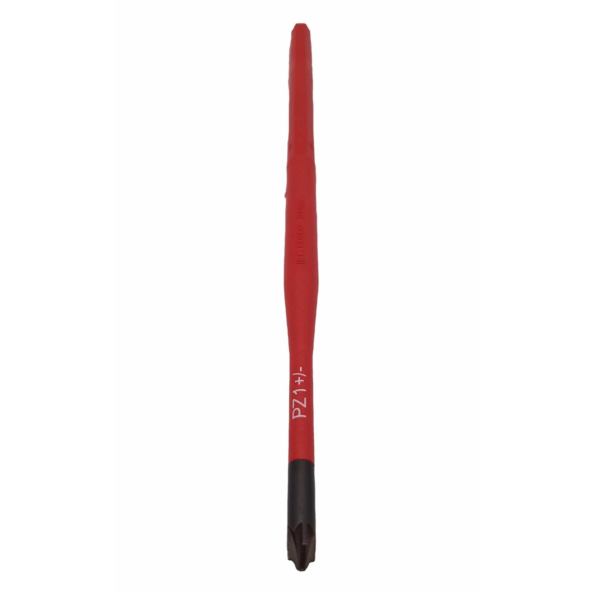 Felo 10710294 VDE Insulated Slim Blade for Torque Limiting Handle, Pozidriv/Slotted Plus-Minus 1 x 170 mm