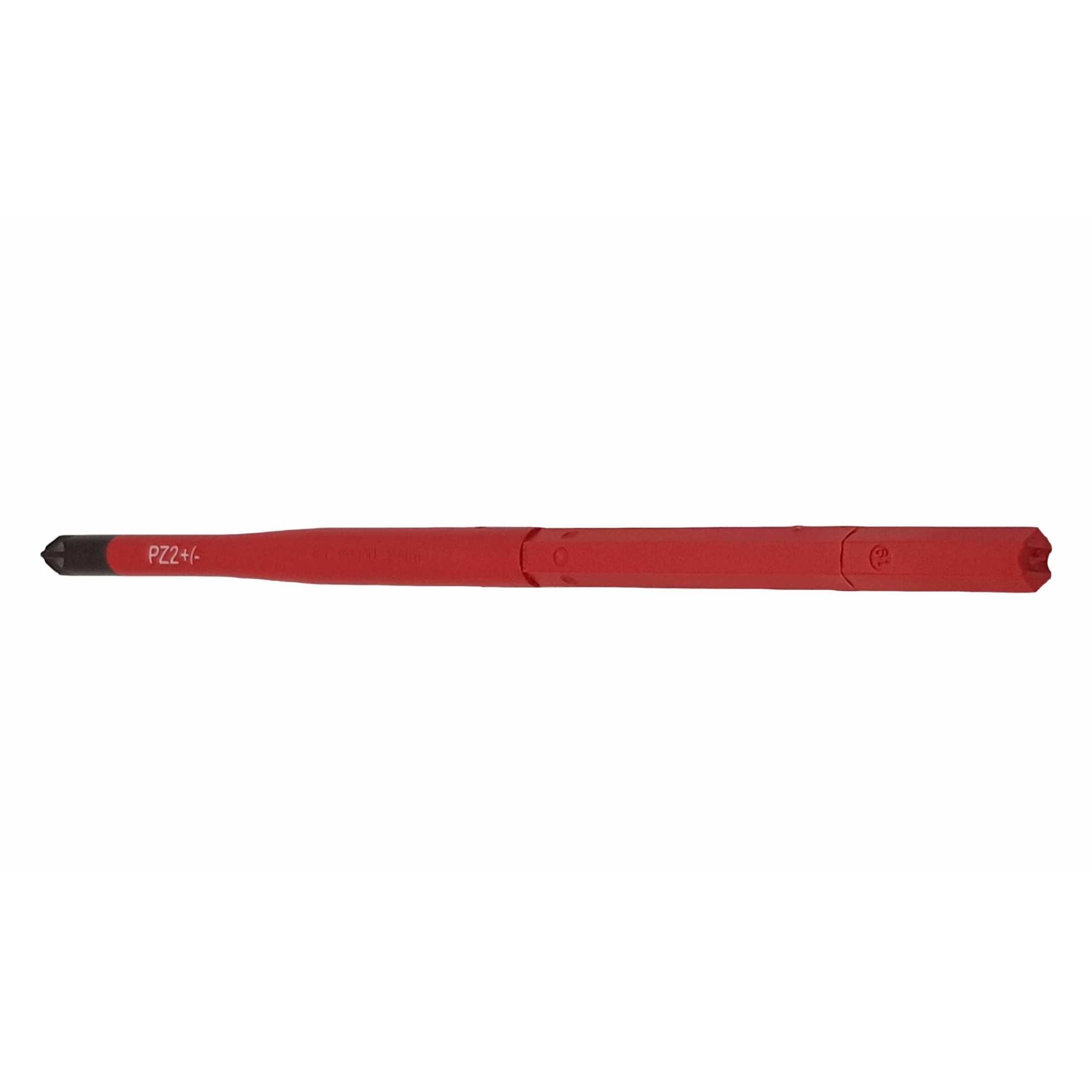 Felo 10720394 VDE Insulated Slim Blade for Torque Limiting Handle, Pozidriv/Slotted Plus-Minus 2 x 170 mm