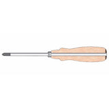 Felo 33503590 3.5 x 75mm Wood Handle Slotted Screwdriver