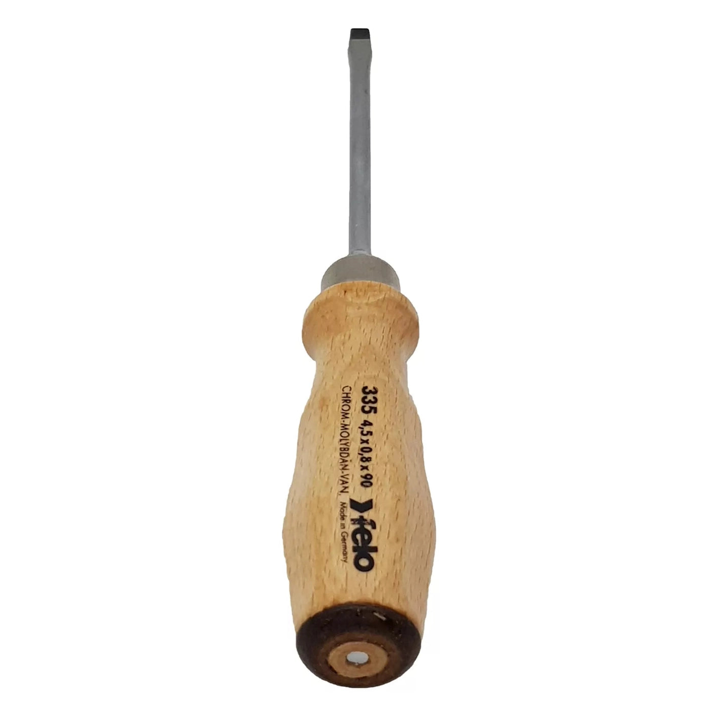 Felo 33504590 Slotted 4.5 x 90mm Wood Handle Screwdriver
