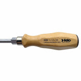Felo 33512090 12 x 200mm Wood Handle Slotted Screwdriver