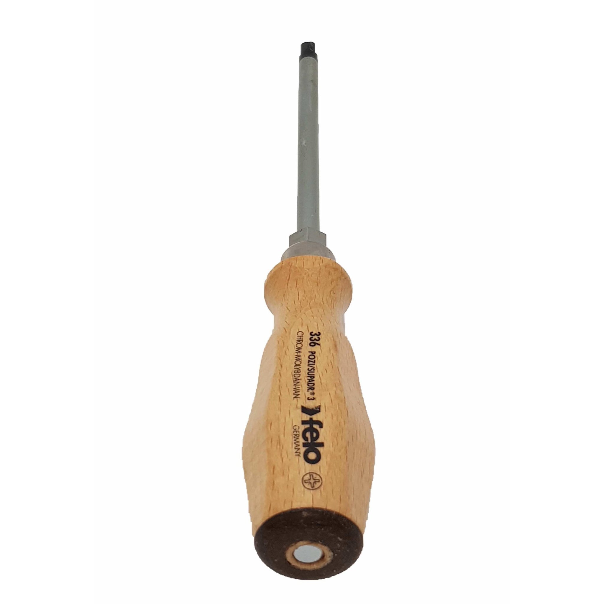 Felo 33630590 #3 x 150mm Wood Handle Pozidriv Screwdriver