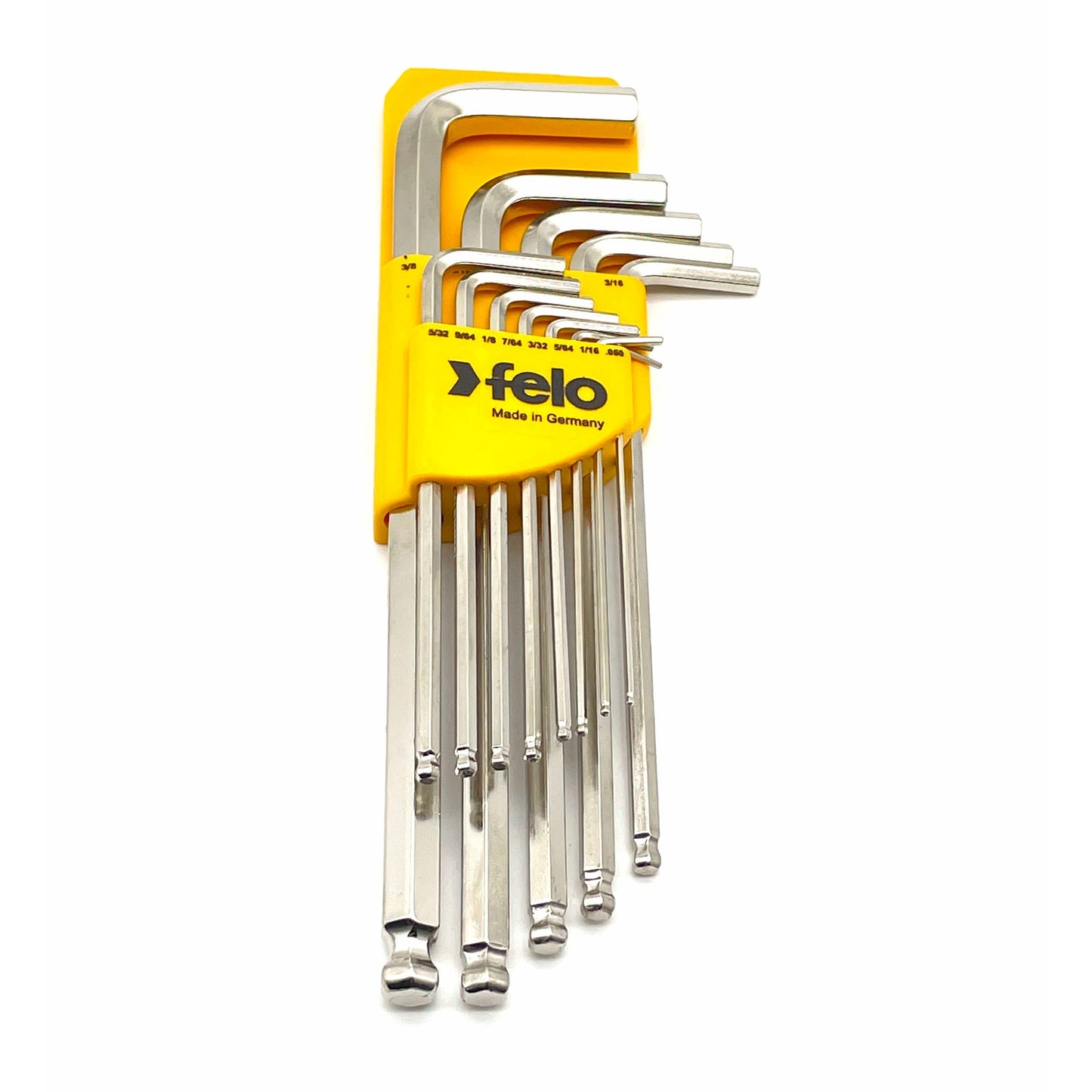 Felo 37513011 Set of inch keys L-shaped hexagonal extended with ball end 13pcs HEX .050"-3/8"
