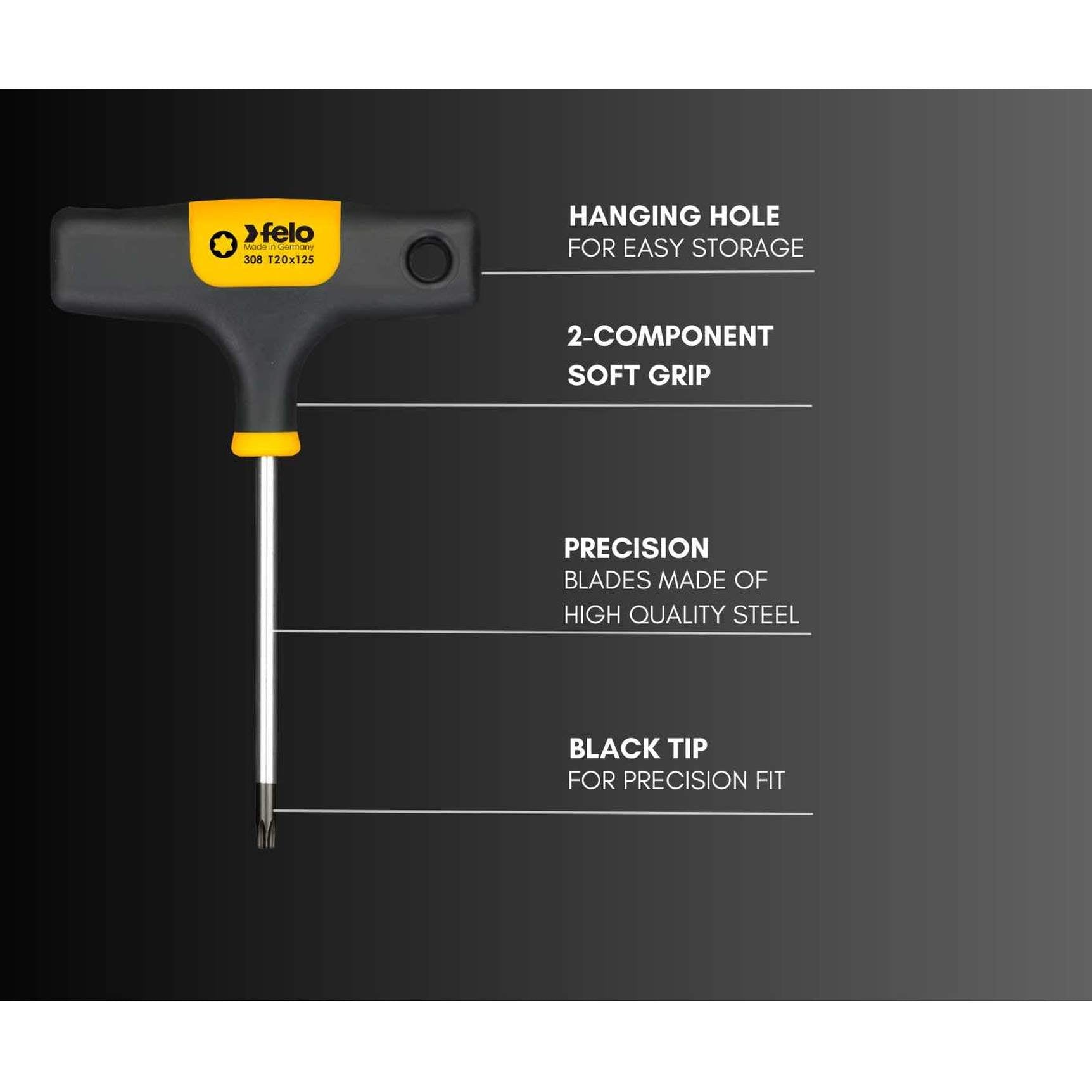 Felo 39712760 T-Handle with 1/2" Square Drive