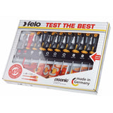 Felo 40091043 Set of screwdrivers SL/PZ/Tx Ergonic, VDE screwdriver and network tester screwdriver on a steel stand, 10 pcs