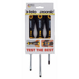 Felo 40093118 Ergonic 3 Piece Slotted & Phillips Screwdriver Set