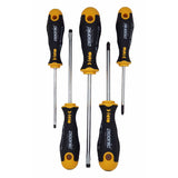 Felo 40095318 Ergonic Slotted/Pozidriv Screwdriver Set, 5 Pieces