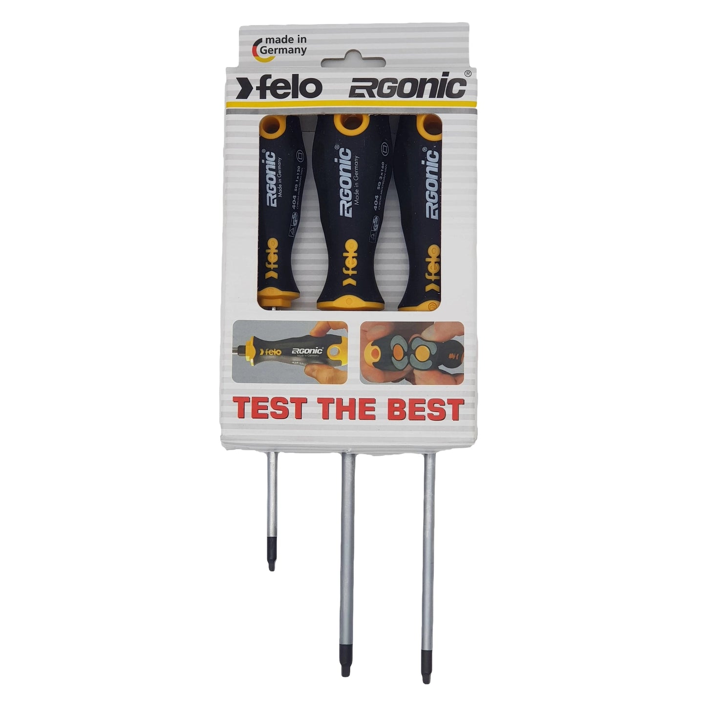 Felo 40493148 Ergonic 3 Piece Square Screwdriver Set