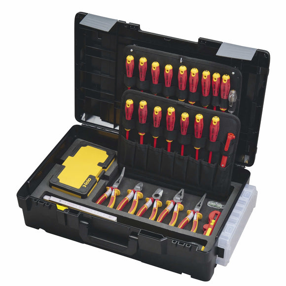 Felo 41387818 VDE Insulated Ergonic E-Slim Tool Set in XL-Boxx, 78 Pieces