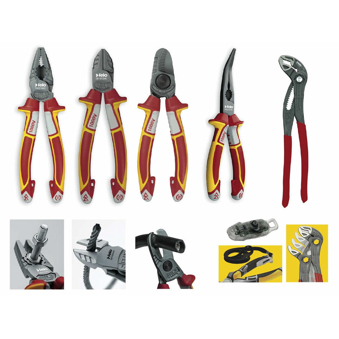 Felo 41387818 VDE Insulated Ergonic E-Slim Tool Set in XL-Boxx, 78 Pieces