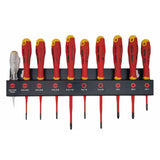 Felo 41391093 Set of dielectric screwdrivers SL/PH/PZ/Tx E-Slim Ergonic on a steel stand, 10 pcs