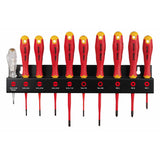 Felo 41391093 Set of dielectric screwdrivers SL/PH/PZ/Tx E-Slim Ergonic on a steel stand, 10 pcs