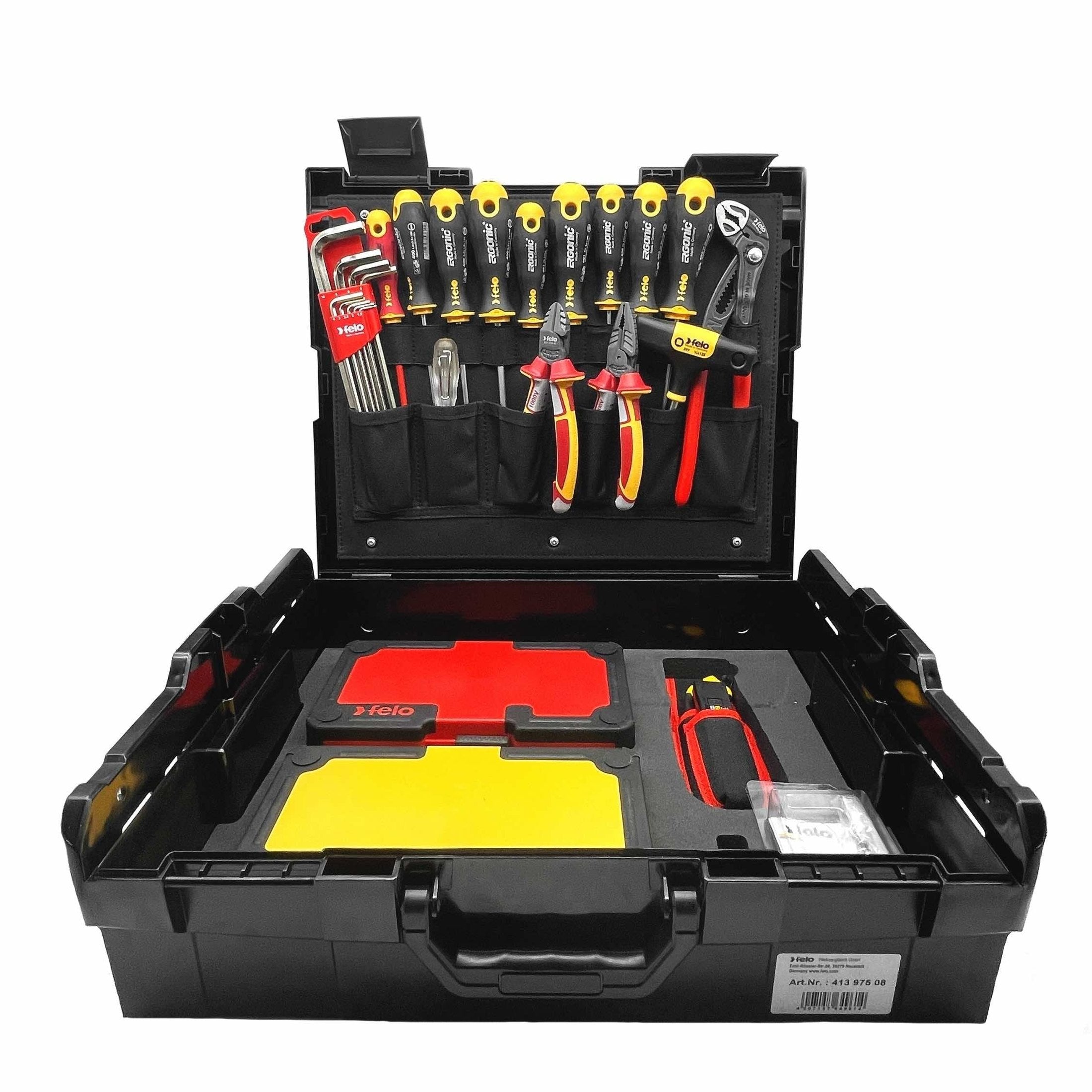 Felo Esmart Set Felo 41397508 VDE Insulated Ergonic + E-Smart Tool Set in XL-Box, 75 P ...