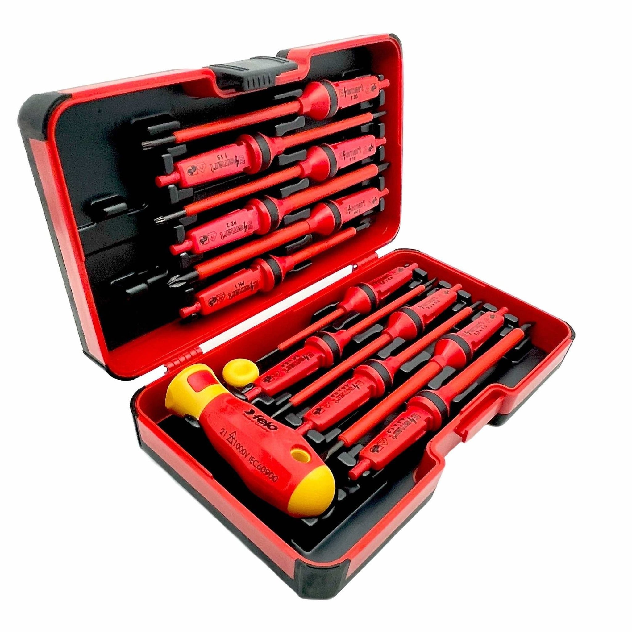 Felo Esmart Set Felo 41397508 VDE Insulated Ergonic + E-Smart Tool Set in XL-Box, 75 P ...