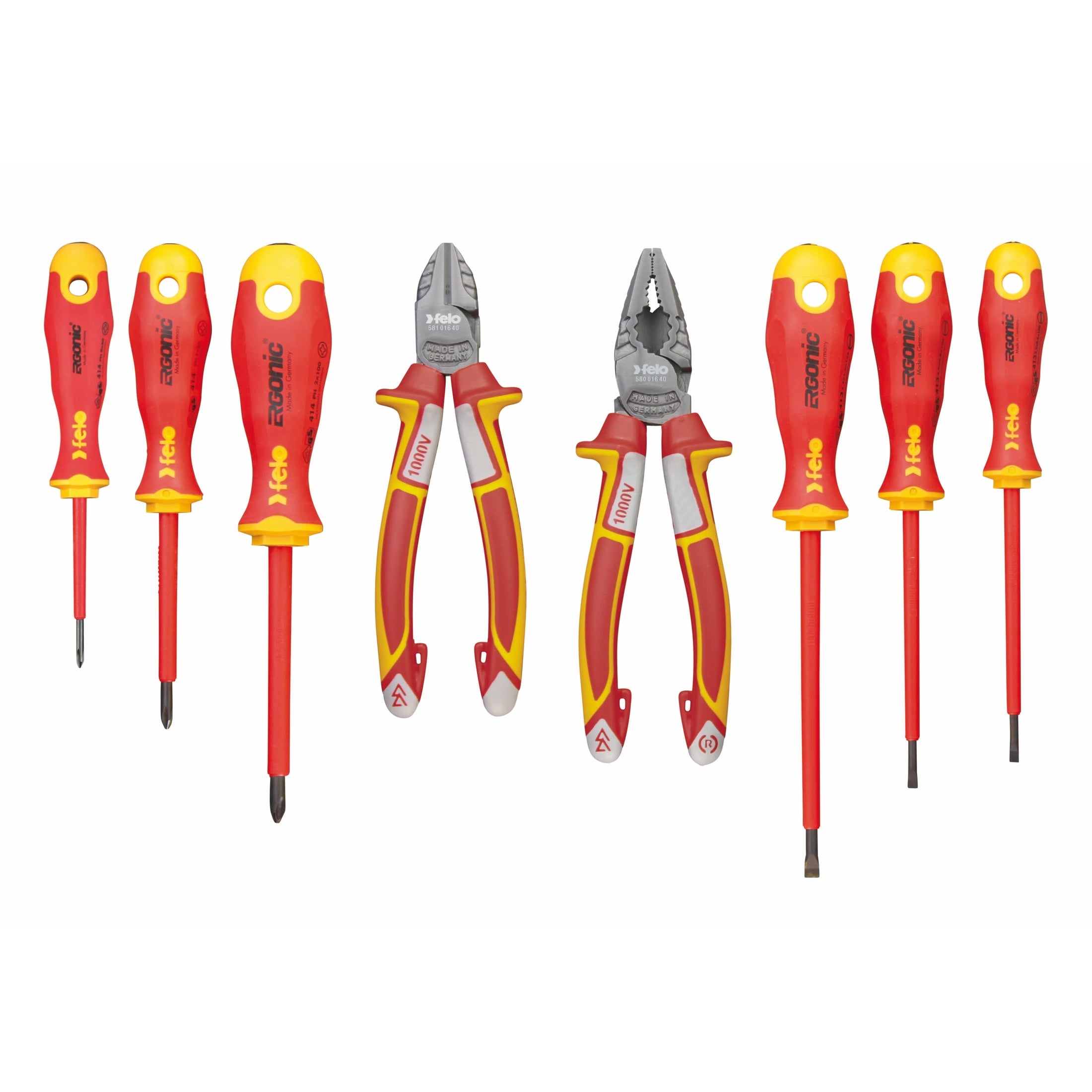 Felo 41398517 8 Piece XL Insulated Tool Set - Pliers and Screwdrivers ...
