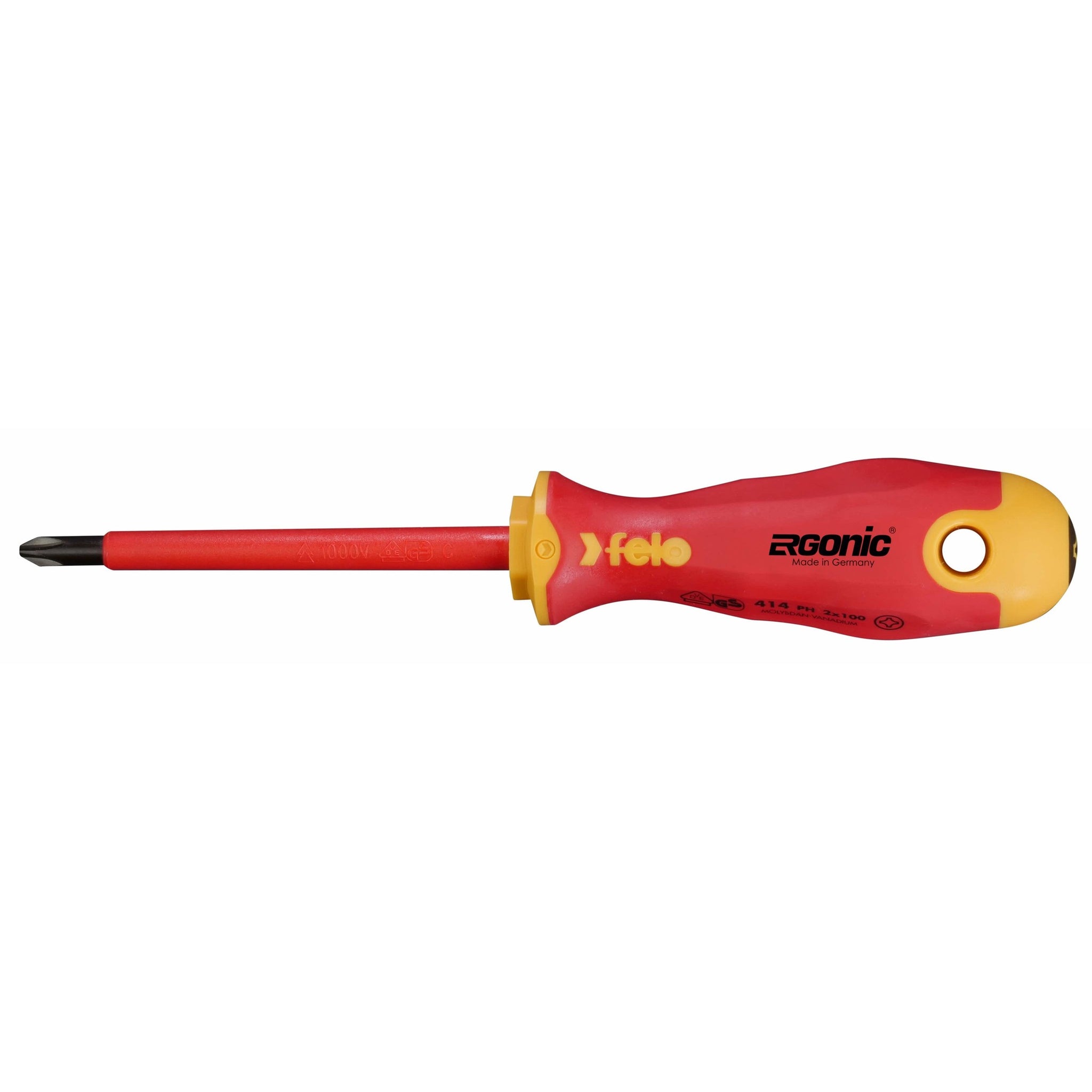 Felo 41491093 Set of screwdrivers dielectric SL/PZ/PH/Tx Ergonic on a steel stand, 10 pcs