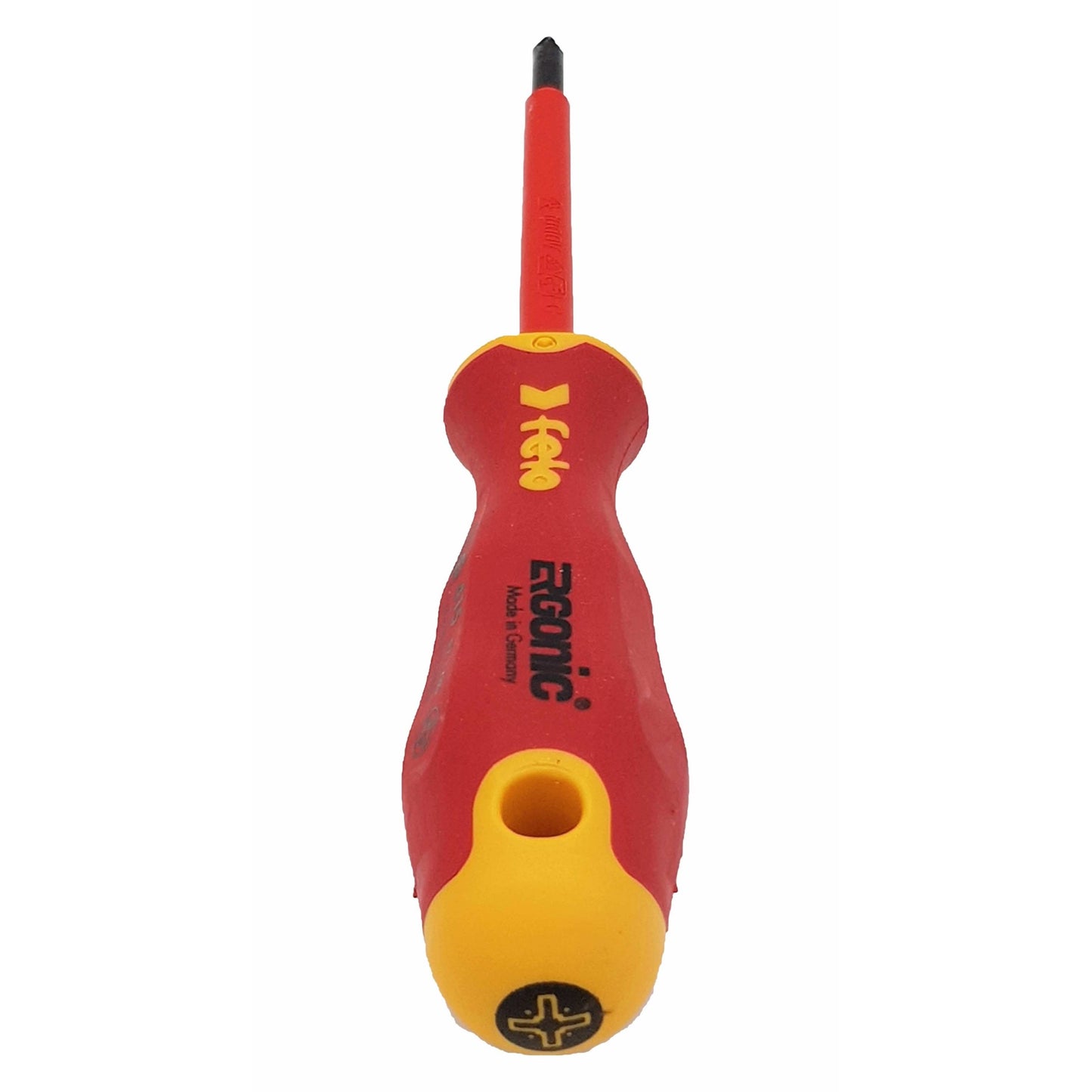 Felo 41510290 Ergonic VDE Insulated Pozidriv Screwdriver, PZ 1 x 80