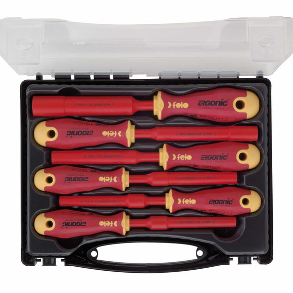 Felo 41910636 Set of dielectric screwdrivers M-TECH Ergonic in a case, 6 pcs