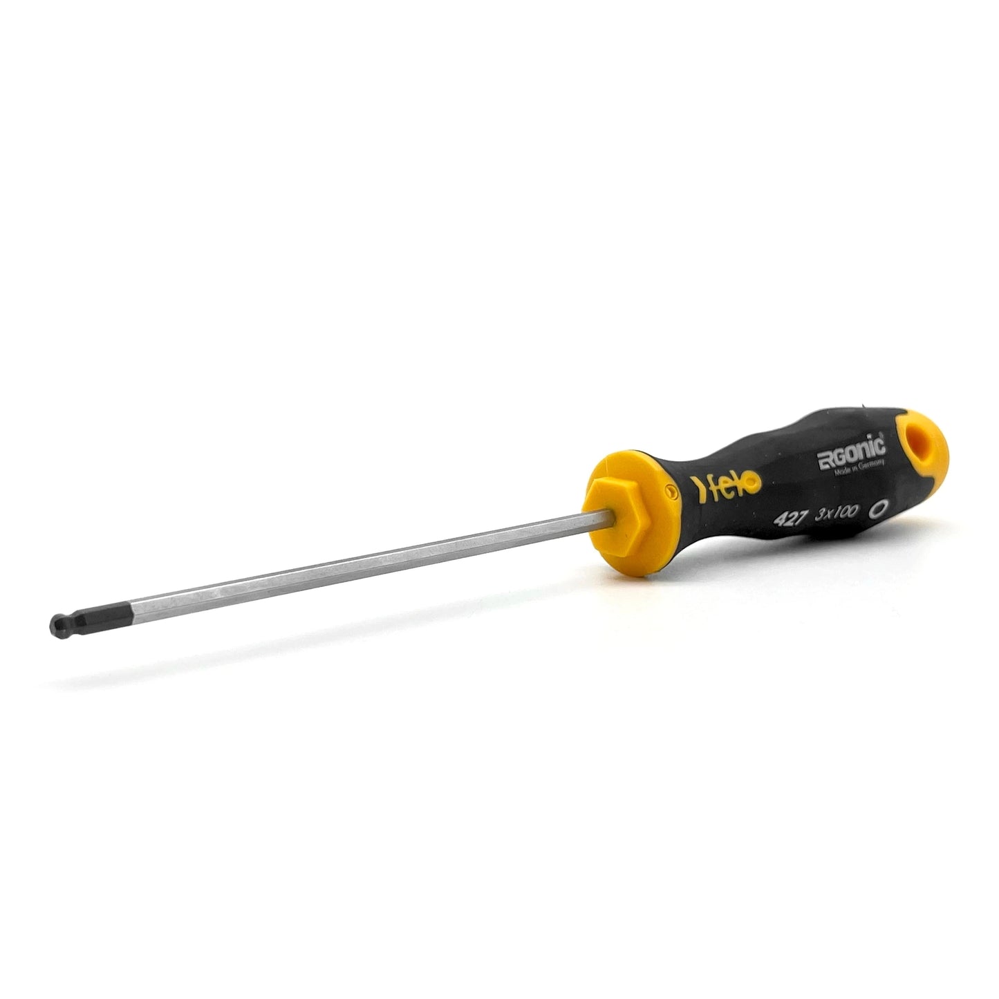 Felo 42730340 Ergonic Ball End Hex Screwdriver, 3 mm x 100 mm