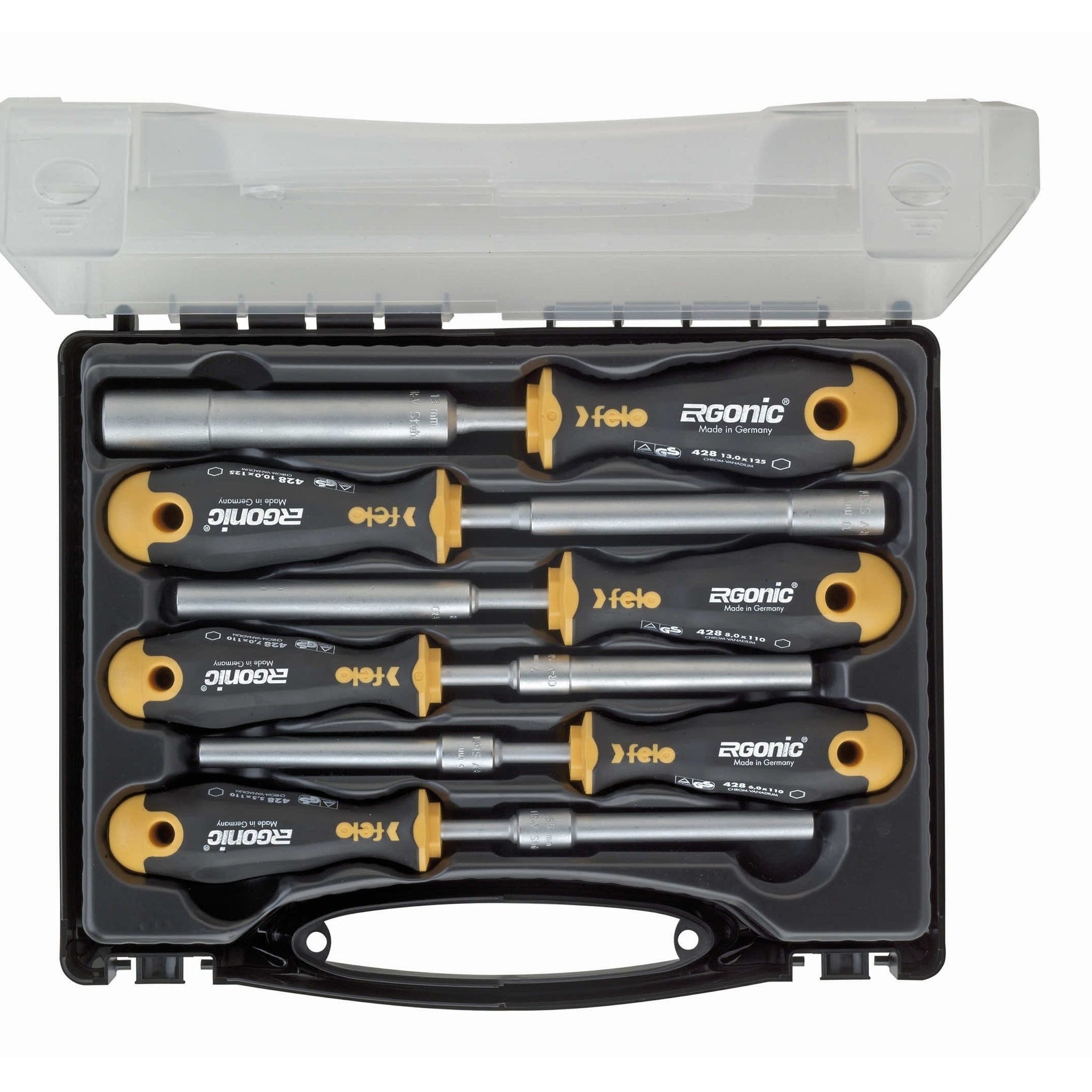Felo 42810636 Ergonic M-TEC Nut Driver Set 5.5 - 13mm - magnetic