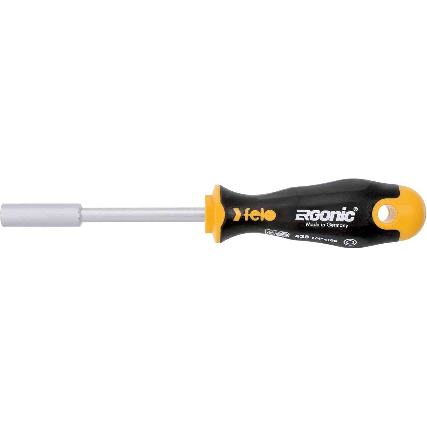 Felo 43812540 Magnetic Ergonic 1/4" x 100mm Bit Holder Screwdriver