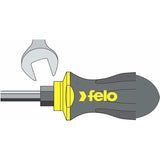 Felo 45095248 Ergonic with Striking Cap Slotted & Phillips Screwdriver Set, 5 Pieces