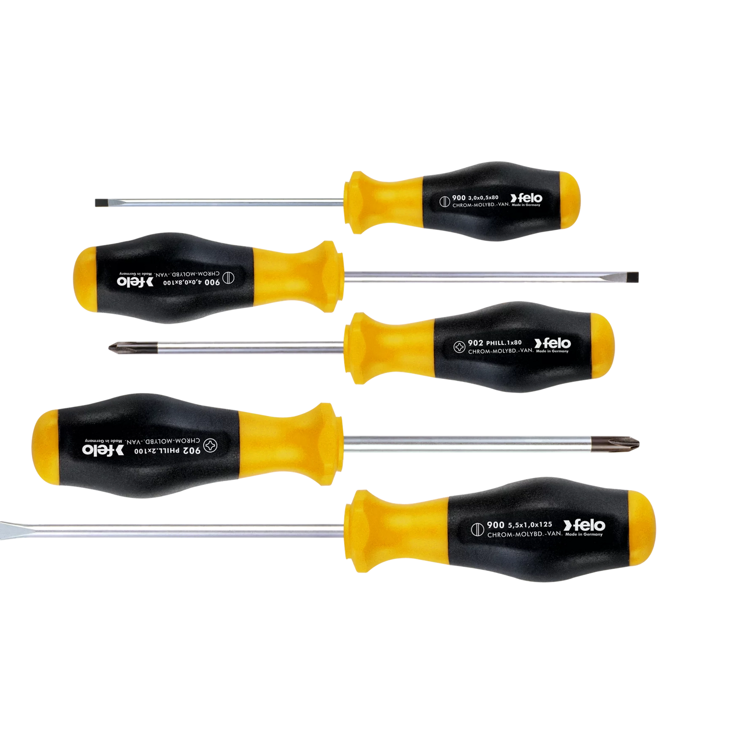 Felo 90095248 Screwdriver set SL/PH, 5 pcs