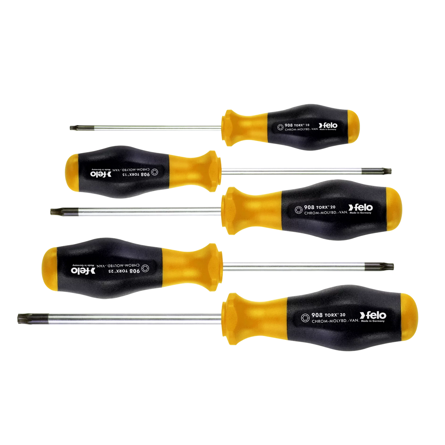 Felo 90895148 TORX Tx Screwdriver Set, 5 pcs
