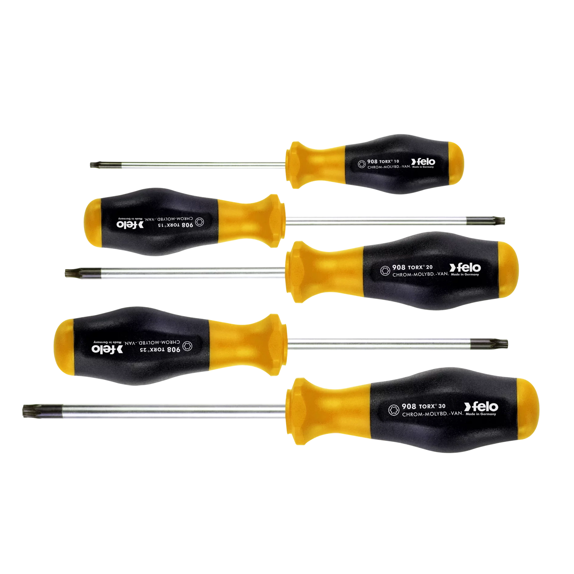 Felo 90895148 TORX Tx Screwdriver Set, 5 pcs